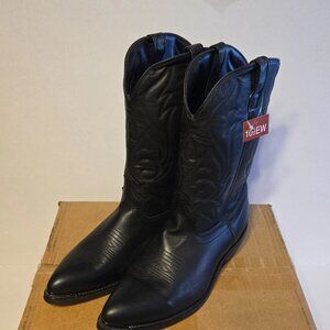 Masterson Boot Company RB885 Men’s 10.5EW Black With Silver Tips Western Cowboy